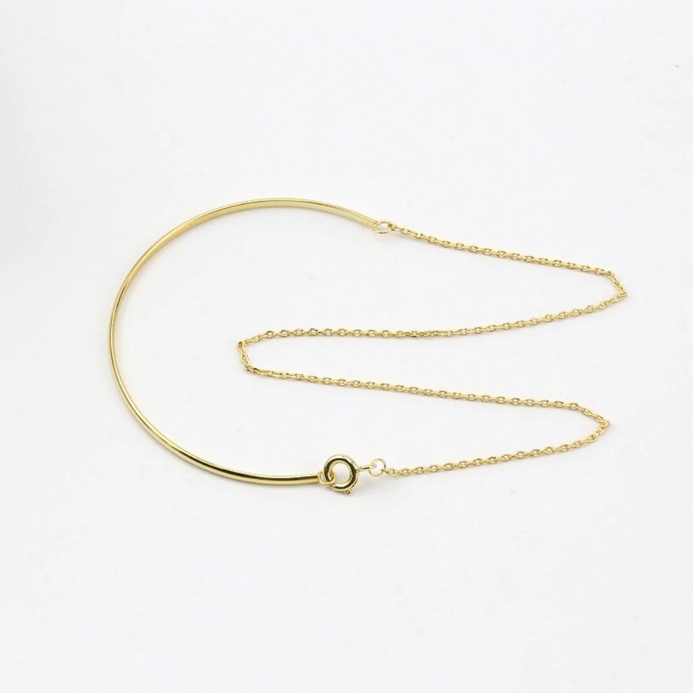 NEW Gold Semi Circular Multi Layer Chain Bracelet - Picture 6 of 8